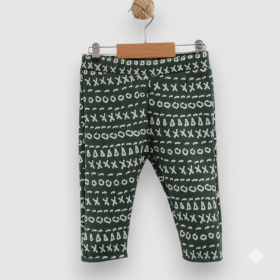 Bebek Alt Üst 2 Li takım elbise, Kapşonlu Kışlık bebek giyim YEŞİL - 12-18 AY